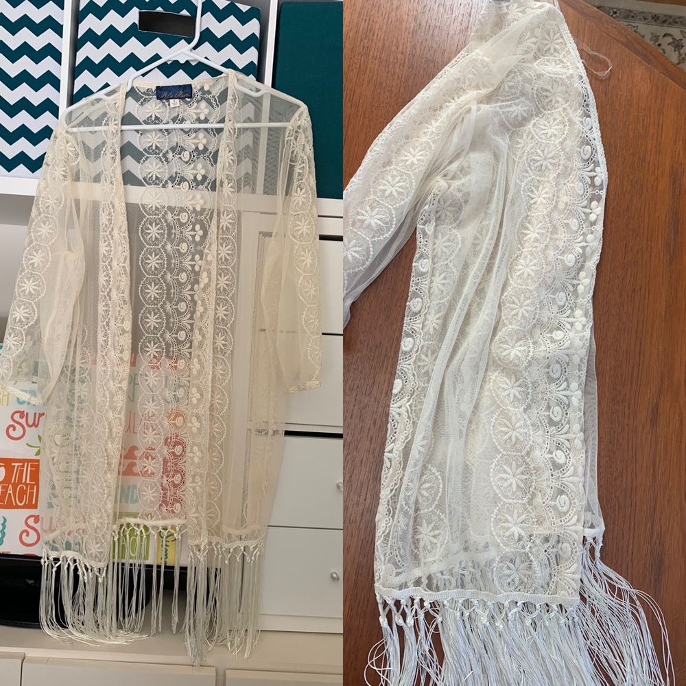 Lace kimono